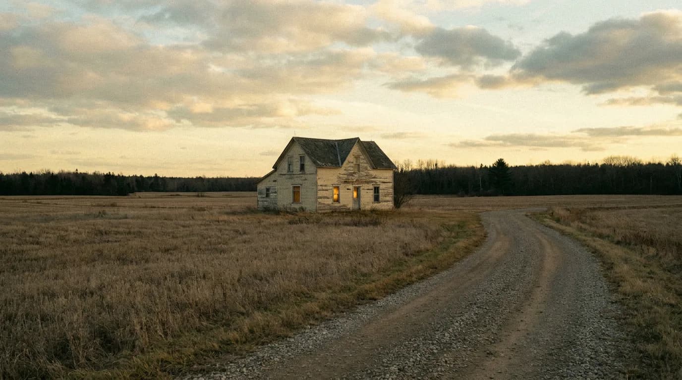 A single-story home in the countryside